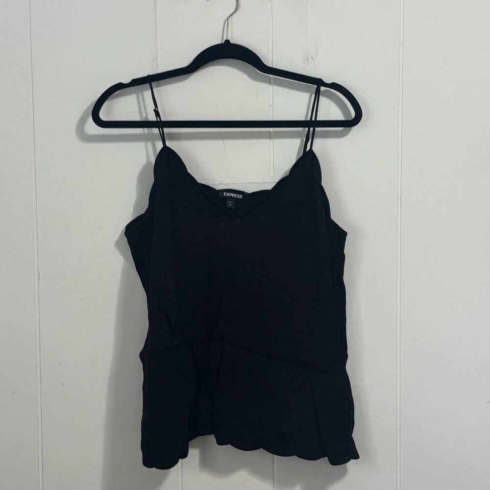Express Black Scalloped Camisole